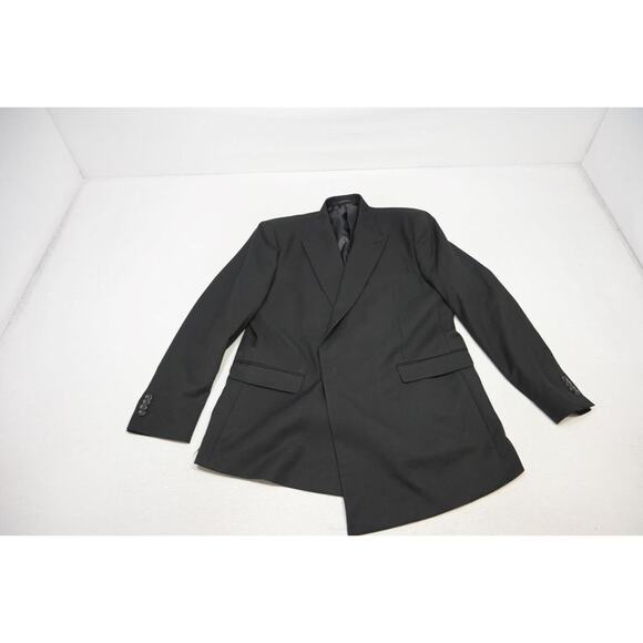 TopMan Suit Jacket Double Breasted Black Slim Fit Mens Size 44 R - Picture 7 of 11